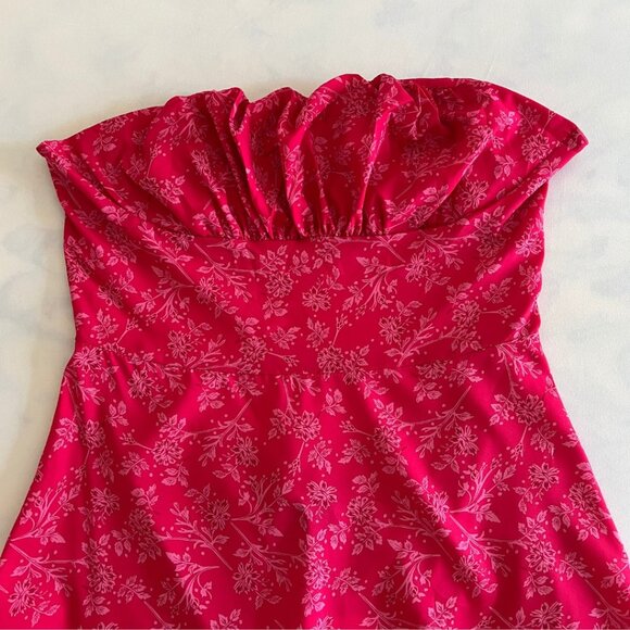 Cherley NWT Bright Pink Strapless Open Back Coverup Dress - Picture 3 of 8